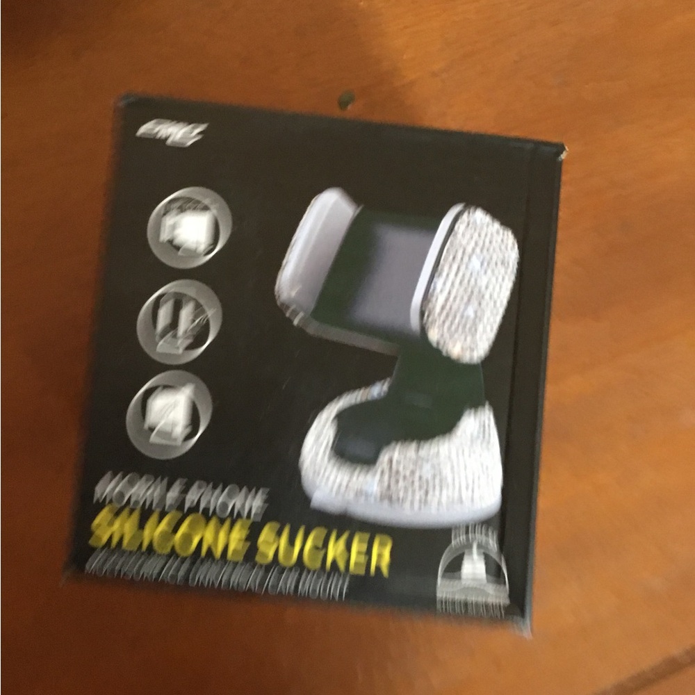 Silicone Sucker Mobile Phone Holder - Black
